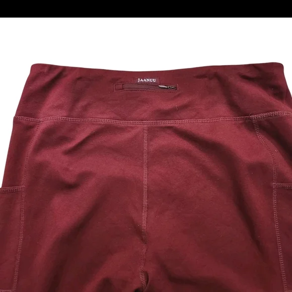 JAANUU Women's Size LARGE PETITE BURGUNDY Bootcut Yoga Scrub Pants J95141P - Picture 5 of 9